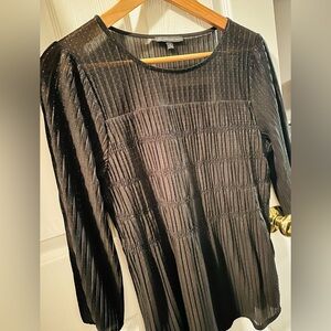 Adrianna Papell Black Sheer Top